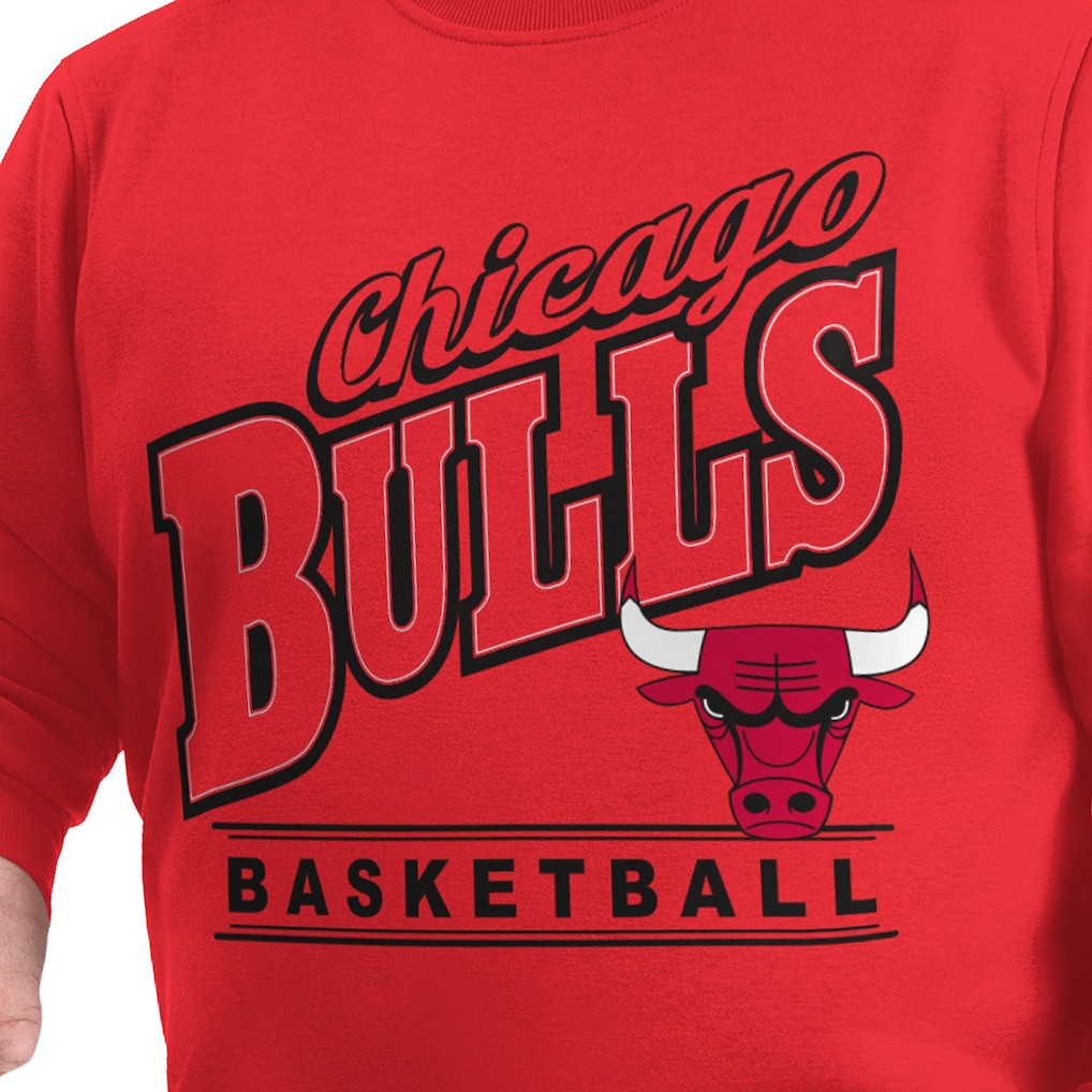Chicago Bulls G-III Sports by Carl Banks Adaptive Headliner Fleece Crewneck Sweatshirt sale Discount