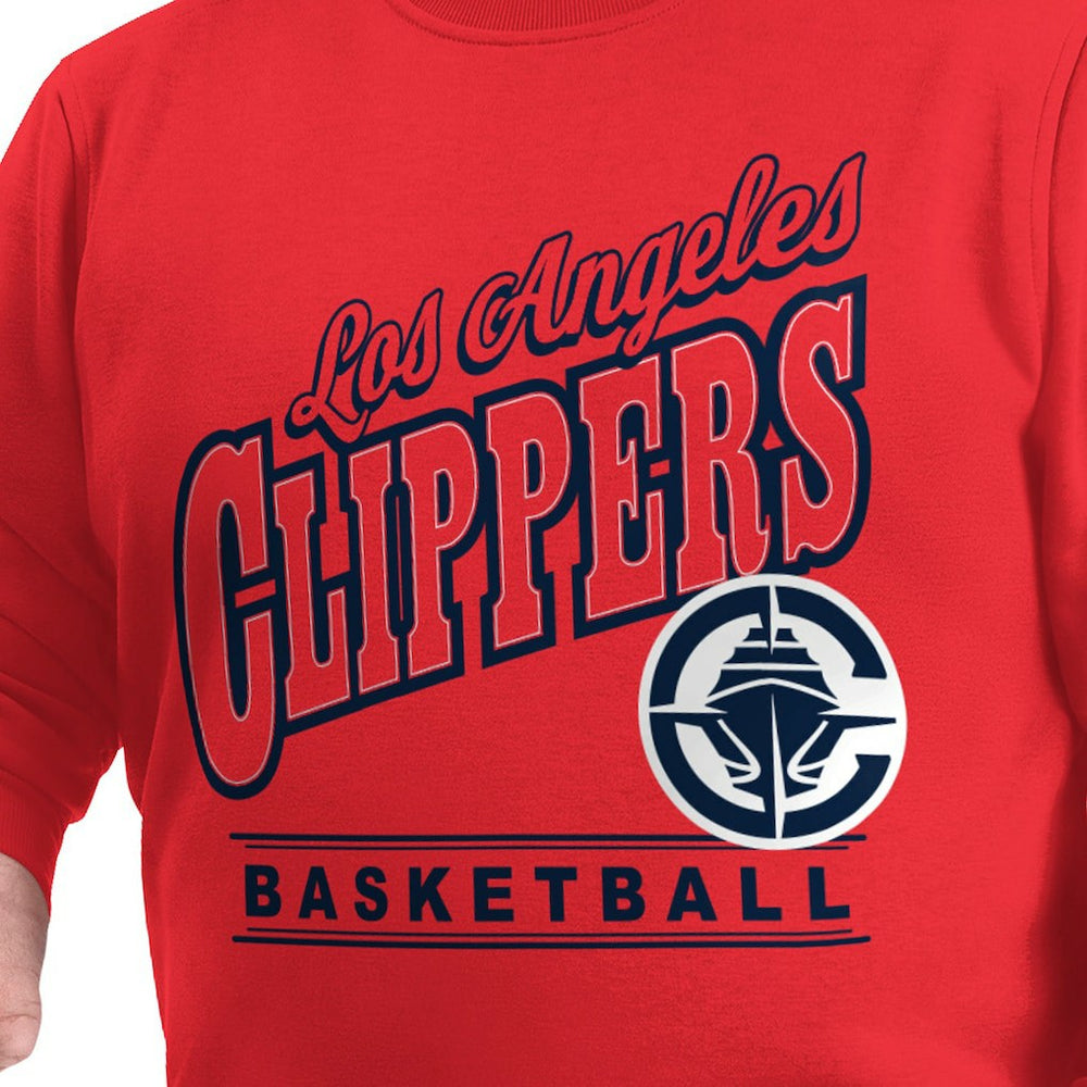 LA Clippers G-III Sports by Carl Banks Adaptive Headliner Fleece Crewneck Sweatshirt Online