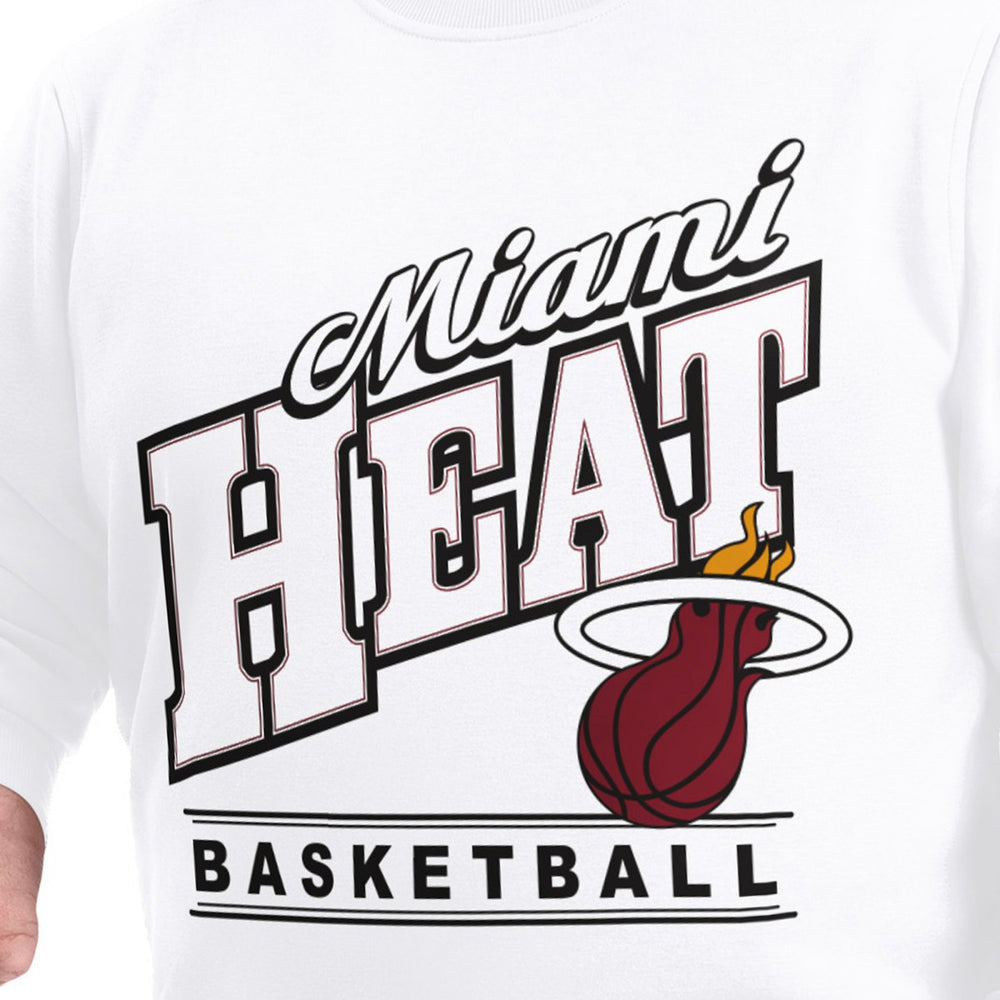 Miami Heat G-III Sports by Carl Banks Adaptive Headliner Fleece Crewneck Sweatshirt Discount