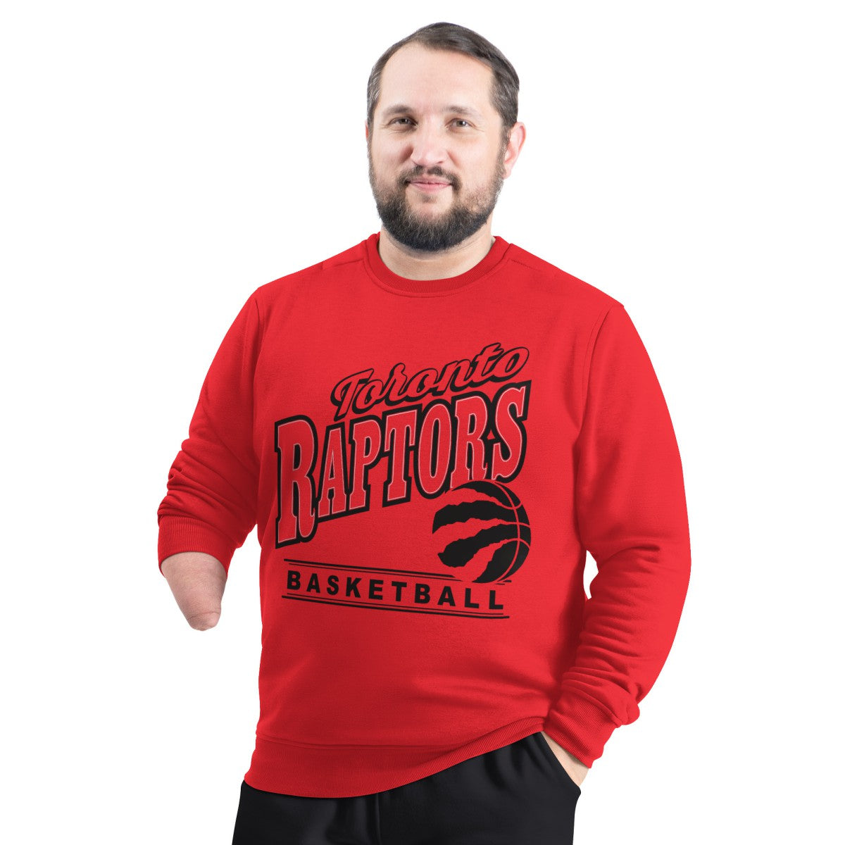 Toronto Raptors G-III Sports by Carl Banks Adaptive Headliner Fleece Crewneck Sweatshirt On Sale