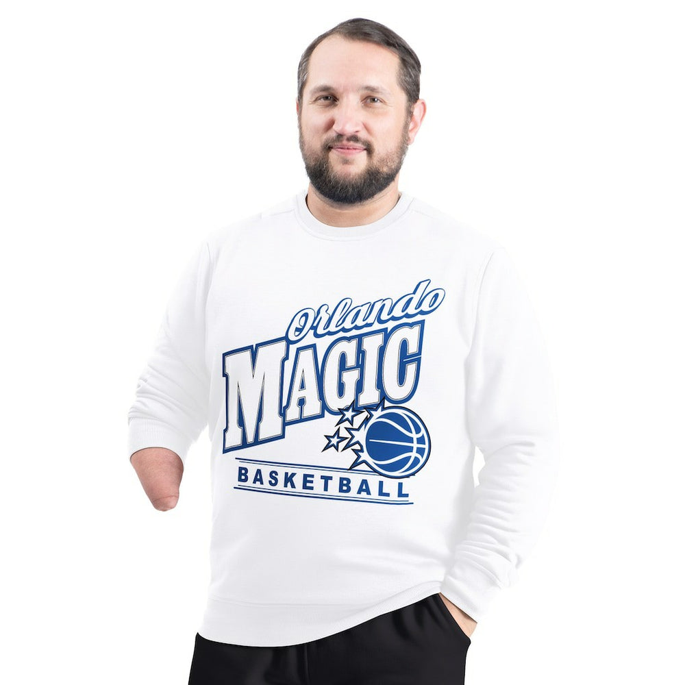 Orlando Magic G-III Sports by Carl Banks Adaptive Headliner Fleece Crewneck Sweatshirt On Sale