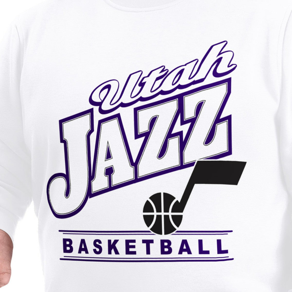 Utah Jazz G-III Sports by Carl Banks Adaptive Headliner Fleece Crewneck Sweatshirt Outlet