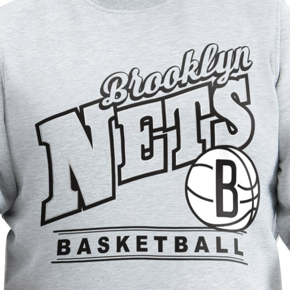 Brooklyn Nets G-III Sports by Carl Banks Adaptive Headliner Fleece Crewneck Sweatshirt On Sale
