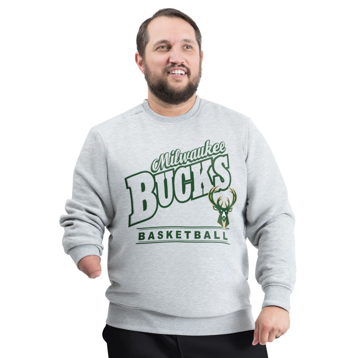 Milwaukee Bucks G-III Sports by Carl Banks Adaptive Headliner Fleece Crewneck Sweatshirt Outlet