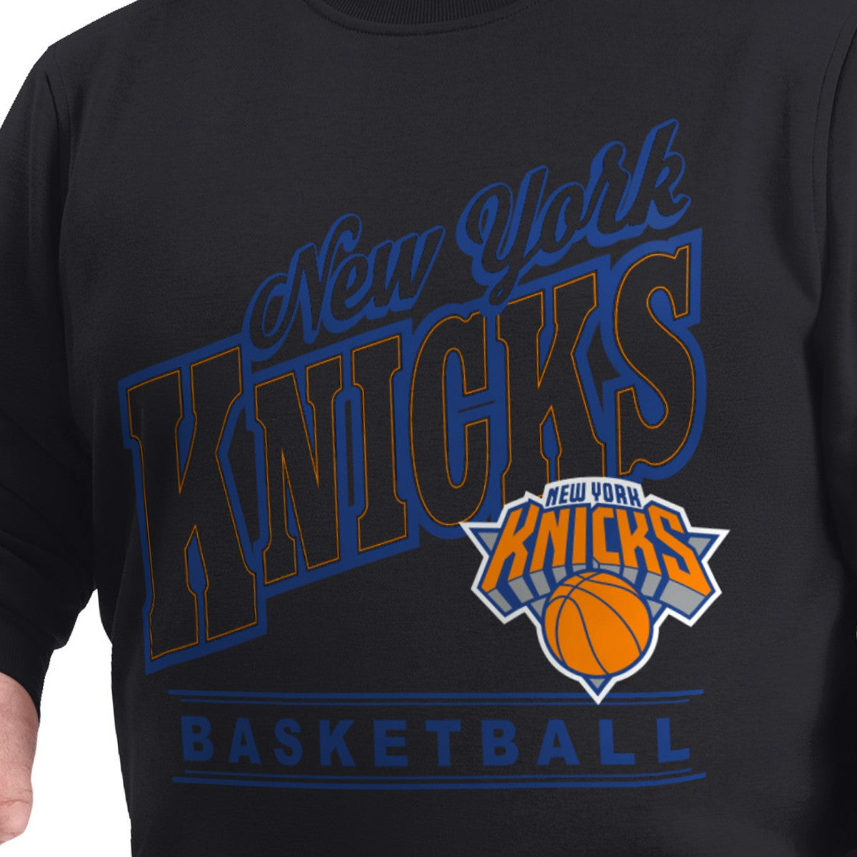 New York Knicks G-III Sports by Carl Banks Adaptive Headliner Fleece Crewneck Sweatshirt Online