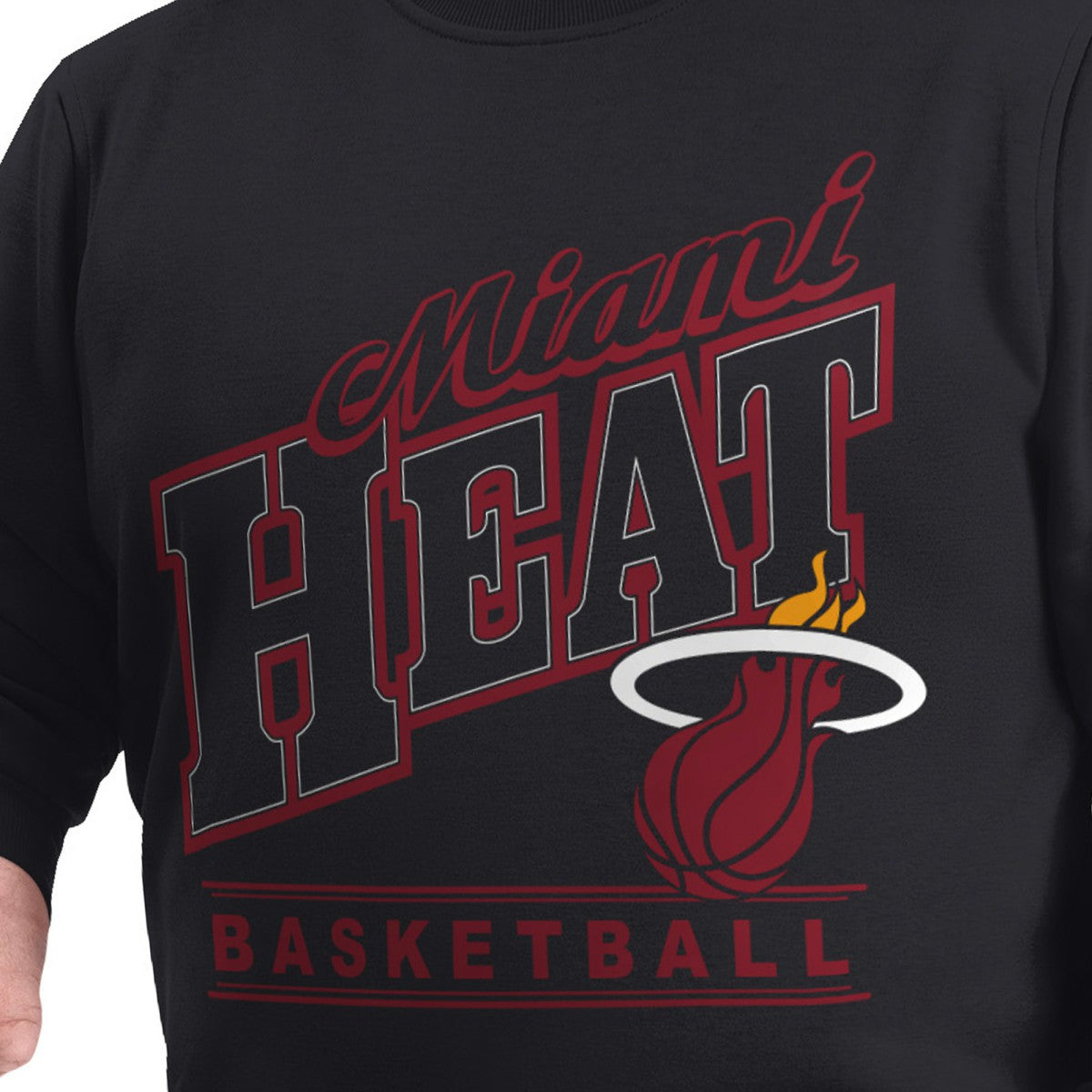 Miami Heat G-III Sports by Carl Banks Adaptive Headliner Fleece Crewneck Sweatshirt Online