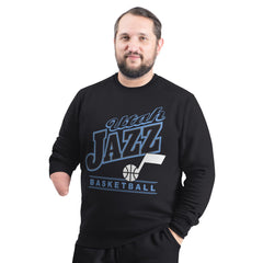 Utah Jazz G-III Sports by Carl Banks Adaptive Headliner Fleece Crewneck Sweatshirt New