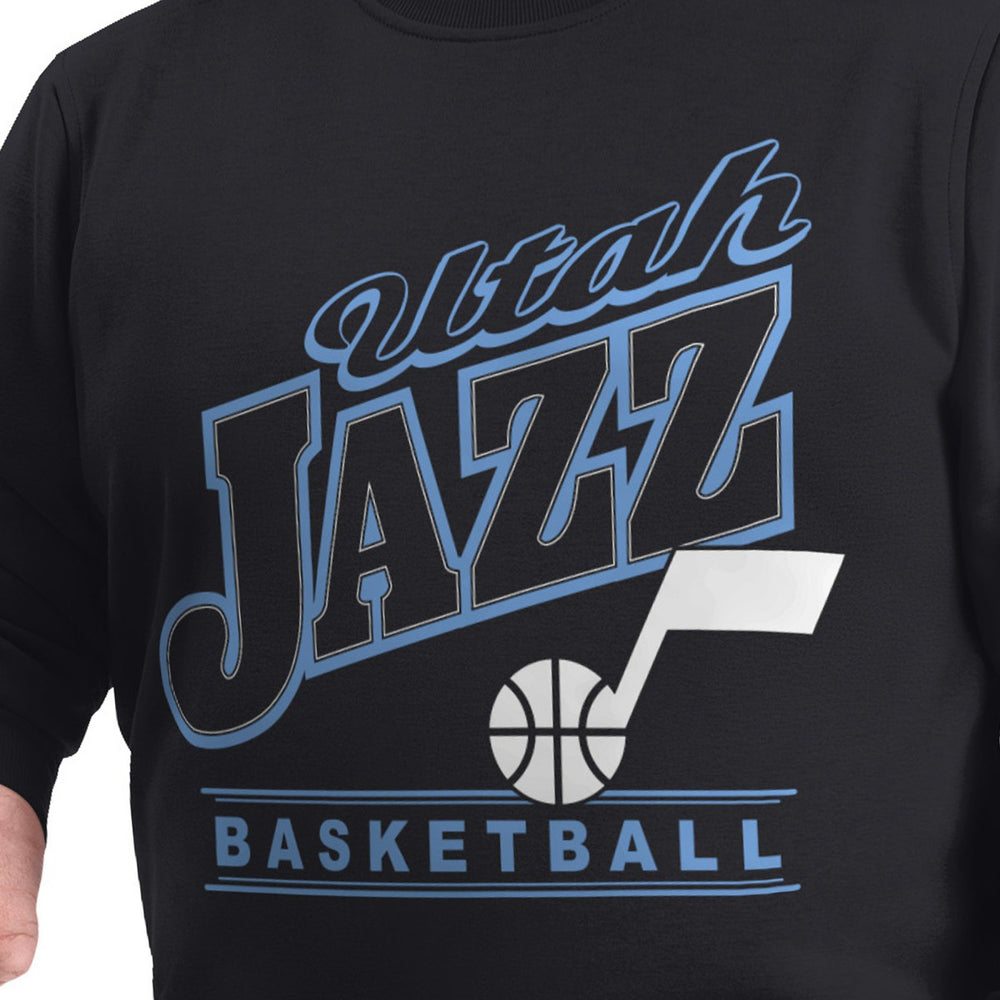 Utah Jazz G-III Sports by Carl Banks Adaptive Headliner Fleece Crewneck Sweatshirt New