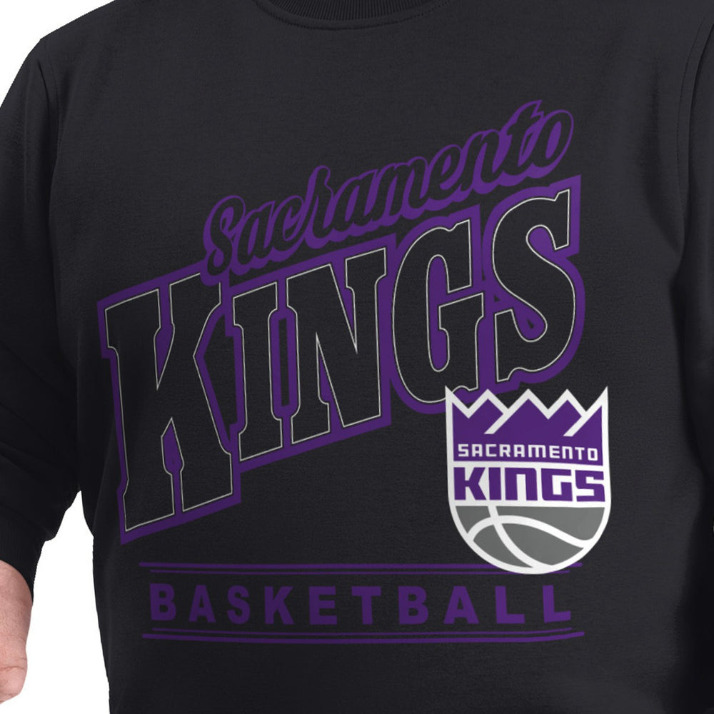 Sacramento Kings G-III Sports by Carl Banks Adaptive Headliner Fleece Crewneck Sweatshirt Outlet
