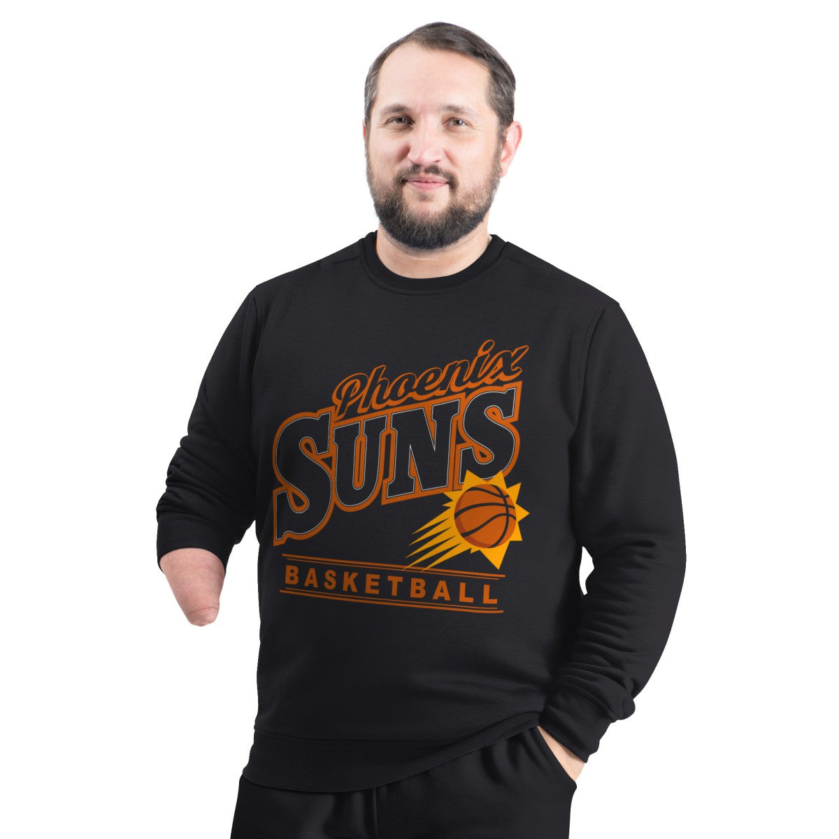 Phoenix Suns G-III Sports by Carl Banks Adaptive Headliner Fleece Crewneck Sweatshirt Outlet