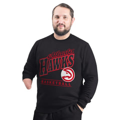 Atlanta Hawks G-III Sports by Carl Banks Adaptive Headliner Fleece Crewneck Sweatshirt New