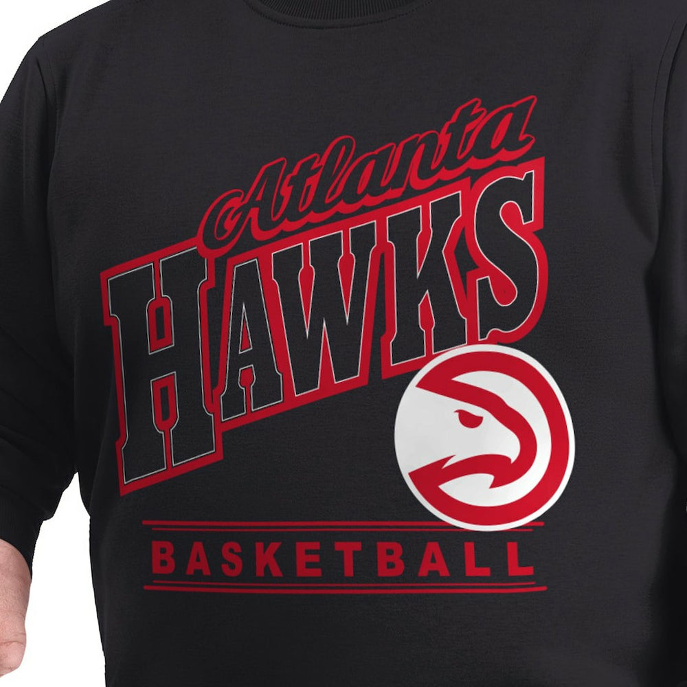 Atlanta Hawks G-III Sports by Carl Banks Adaptive Headliner Fleece Crewneck Sweatshirt New