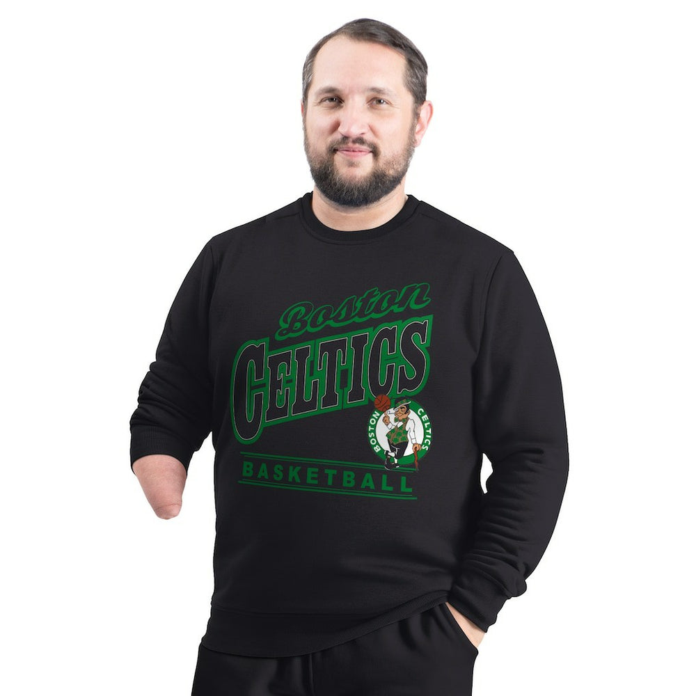 Boston Celtics G-III Sports by Carl Banks Adaptive Headliner Fleece Crewneck Sweatshirt Online