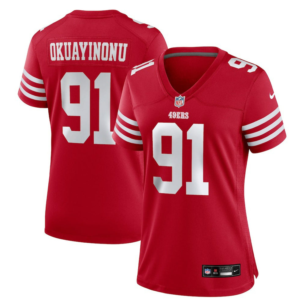 San Francisco 49ers Nike Sam Okuayinonu  Women's Team Game Jersey