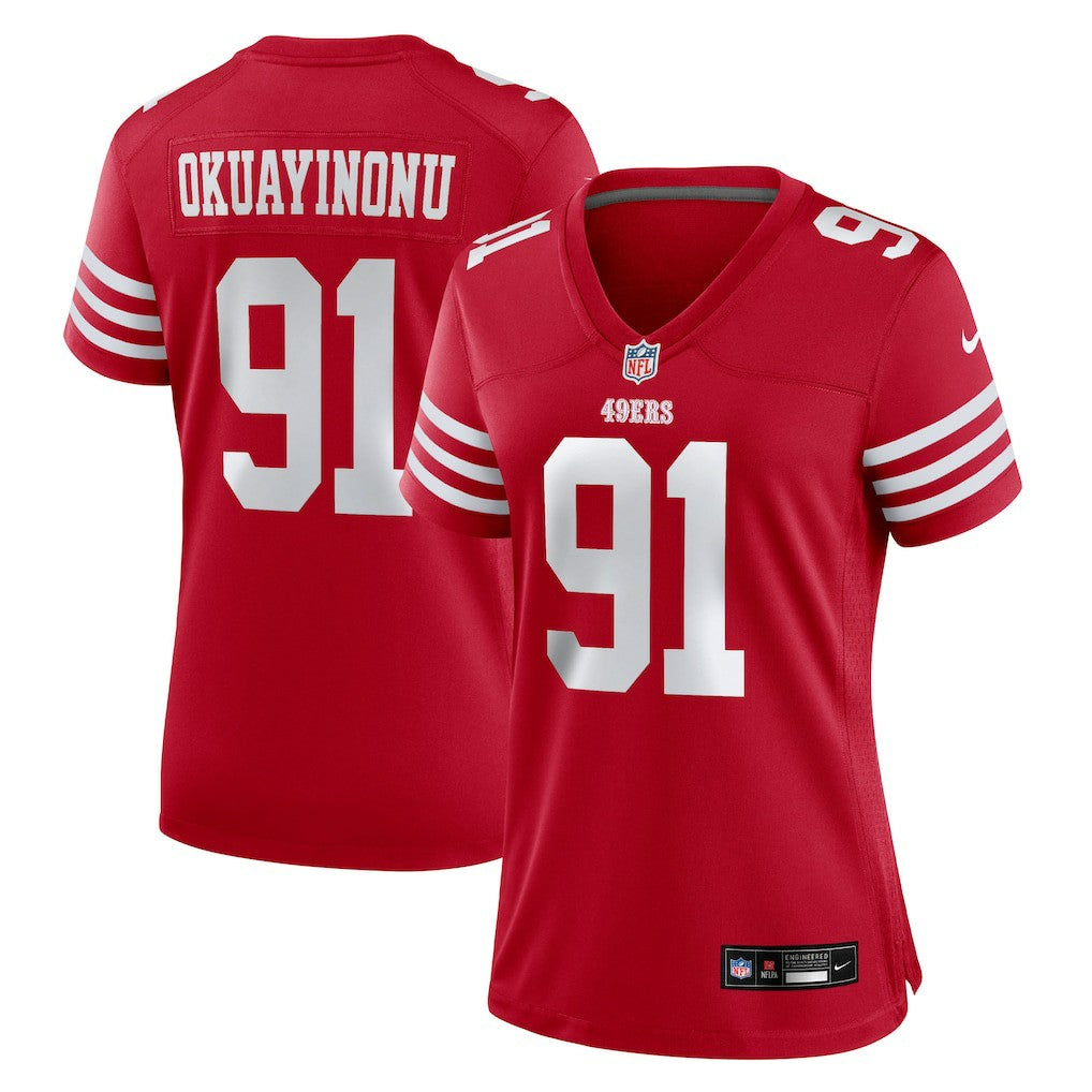 San Francisco 49ers Nike Sam Okuayinonu  Women's Team Game Jersey