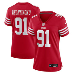 San Francisco 49ers Nike Sam Okuayinonu  Women's Team Game Jersey