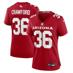 Arizona Cardinals Nike Kitan Crawford  Women's Team Game Jersey
