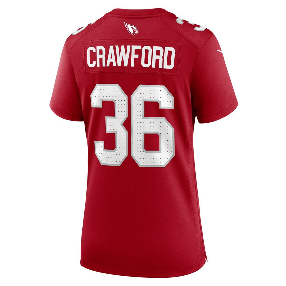 Arizona Cardinals Nike Kitan Crawford  Women's Team Game Jersey