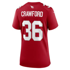 Arizona Cardinals Nike Kitan Crawford  Women's Team Game Jersey