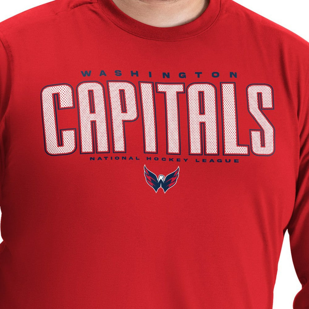 Washington Capitals G-III Sports by Carl Banks Adaptive Mesh Effect Long Sleeve T-Shirt Discount