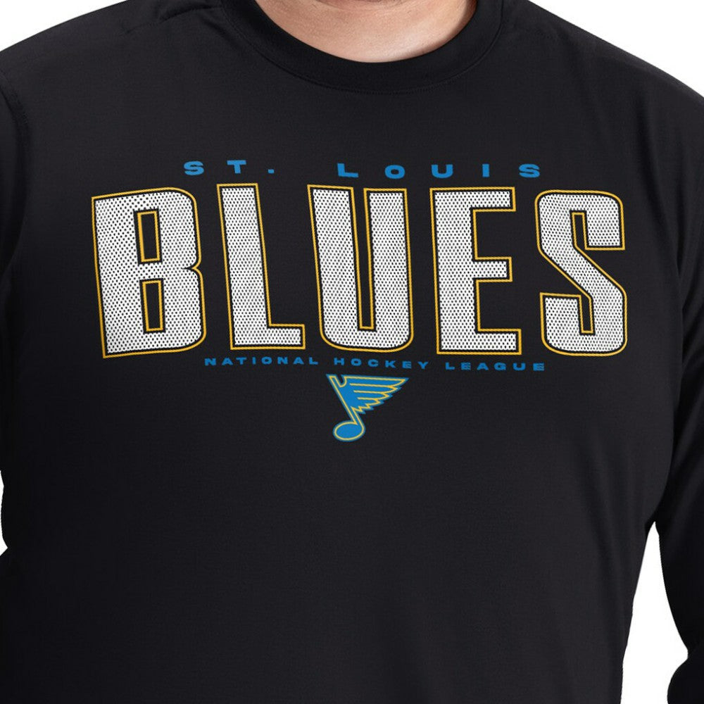 St. Louis Blues G-III Sports by Carl Banks Adaptive Mesh Effect Long Sleeve T-Shirt Outlet