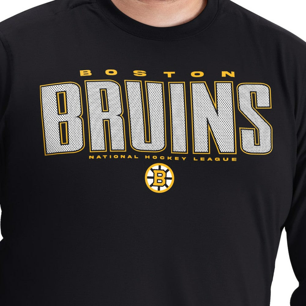 Boston Bruins G-III Sports by Carl Banks Adaptive Mesh Effect Long Sleeve T-Shirt On Sale