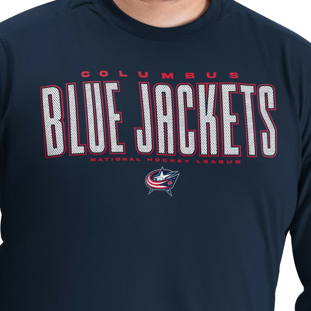 Columbus Blue Jackets G-III Sports by Carl Banks Adaptive Mesh Effect Long Sleeve T-Shirt Discount