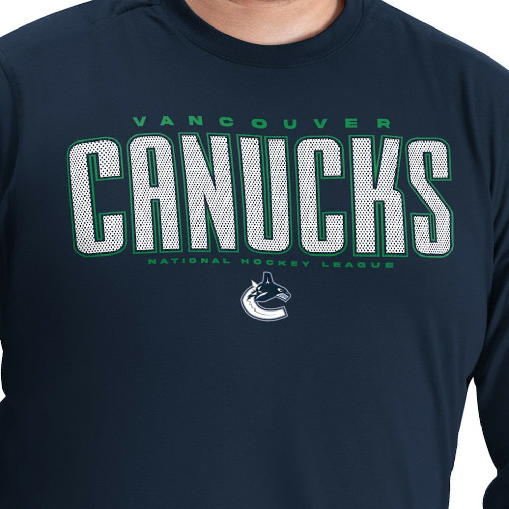Vancouver Canucks G-III Sports by Carl Banks Adaptive Mesh Effect Long Sleeve T-Shirt Discount