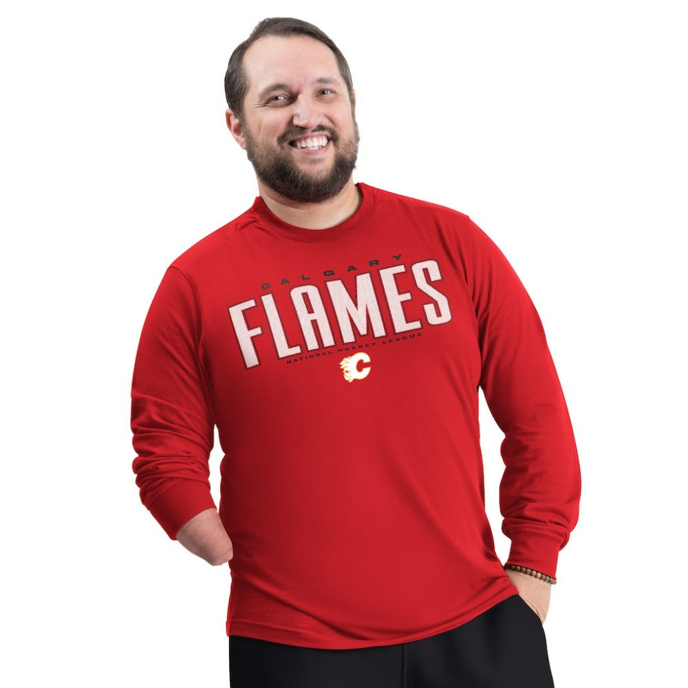 Calgary Flames G-III Sports by Carl Banks Adaptive Mesh Effect Long Sleeve T-Shirt Online