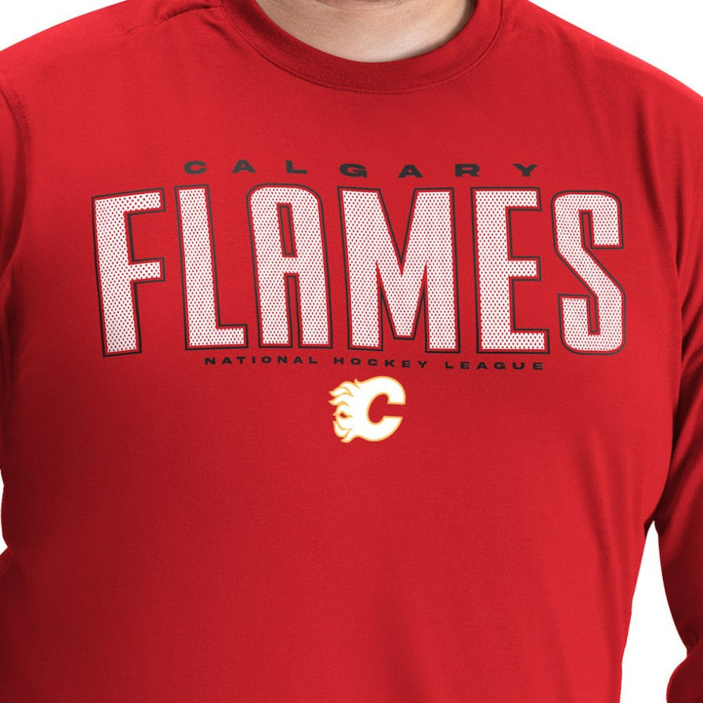 Calgary Flames G-III Sports by Carl Banks Adaptive Mesh Effect Long Sleeve T-Shirt Online
