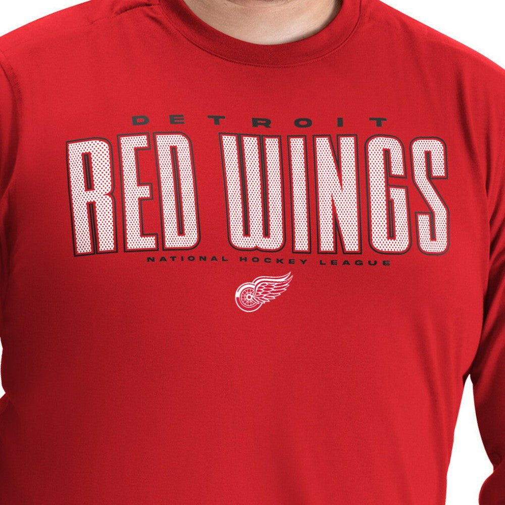Detroit Red Wings G-III Sports by Carl Banks Adaptive Mesh Effect Long Sleeve T-Shirt On Sale