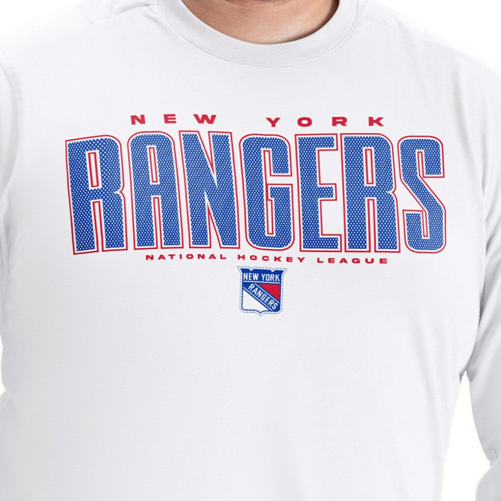 New York Rangers G-III Sports by Carl Banks Adaptive Mesh Effect Long Sleeve T-Shirt Outlet