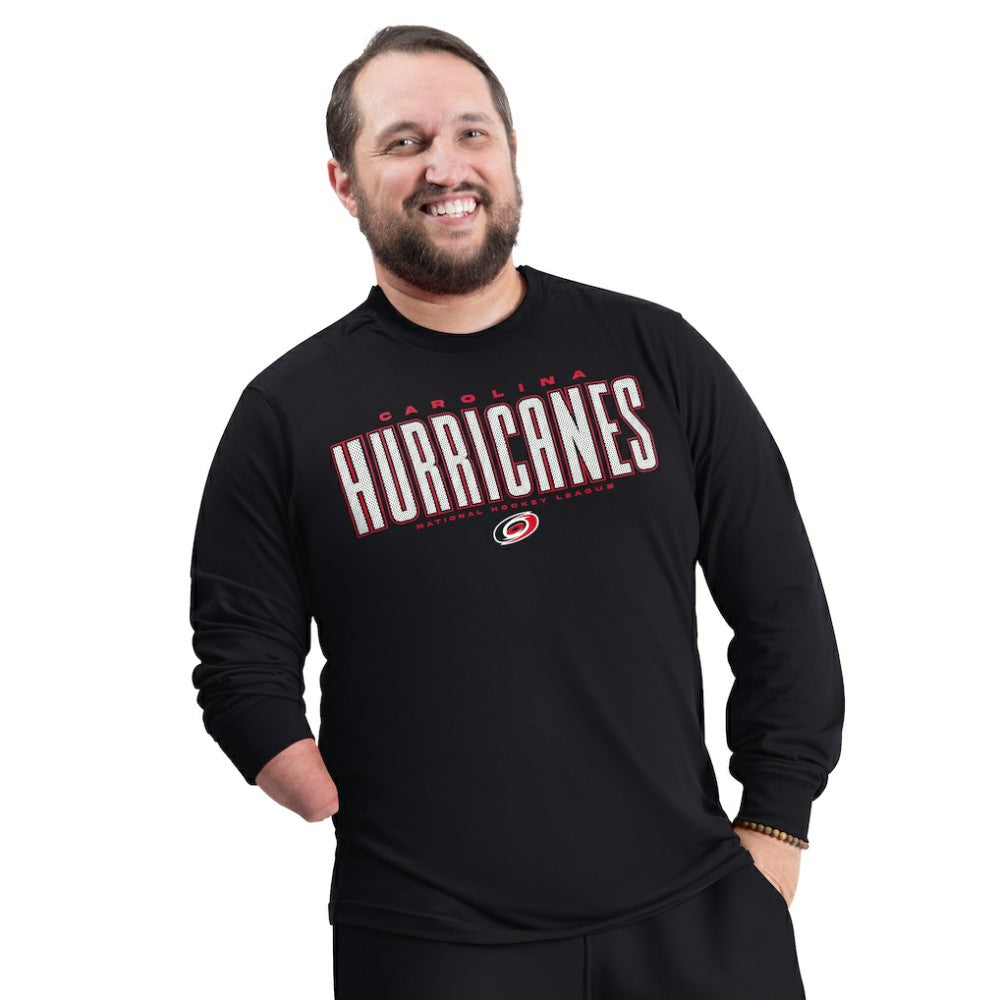 Carolina Hurricanes G-III Sports by Carl Banks Adaptive Mesh Effect Long Sleeve T-Shirt On Sale