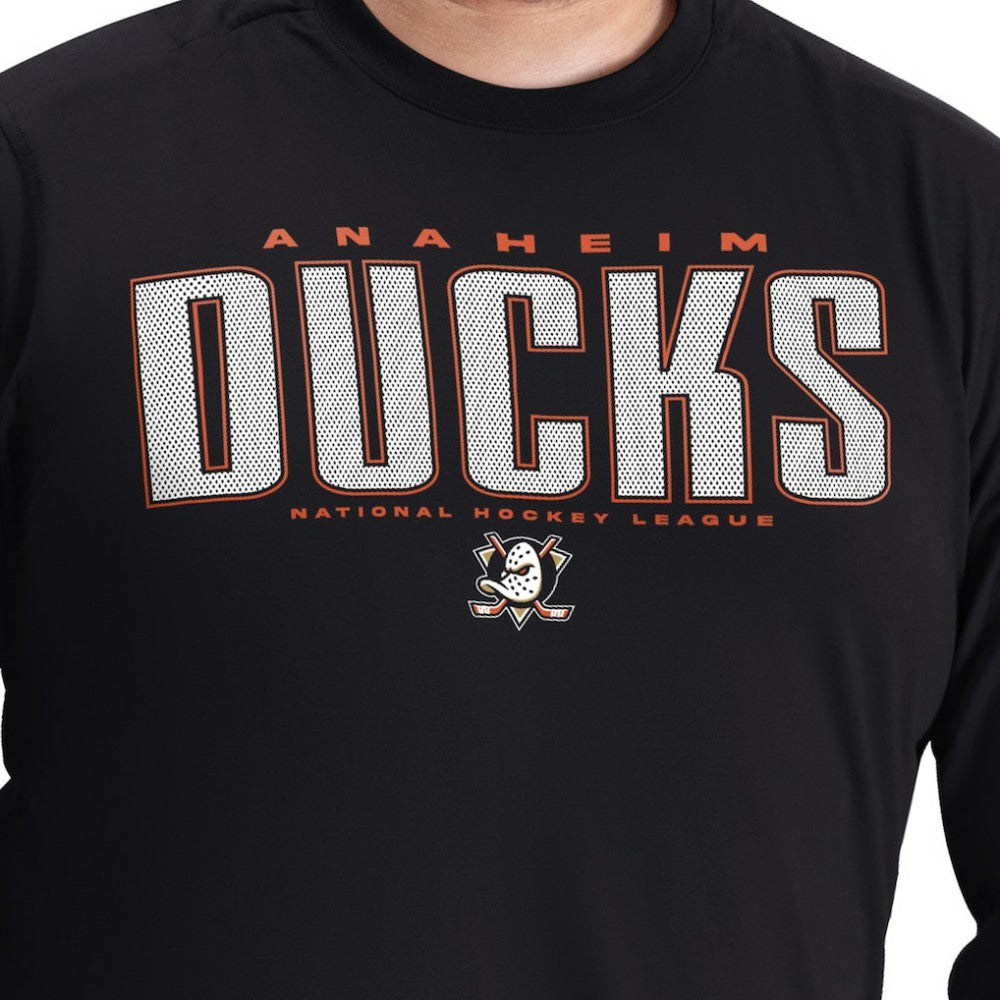 Anaheim Ducks G-III Sports by Carl Banks Adaptive Mesh Effect Long Sleeve T-Shirt Outlet