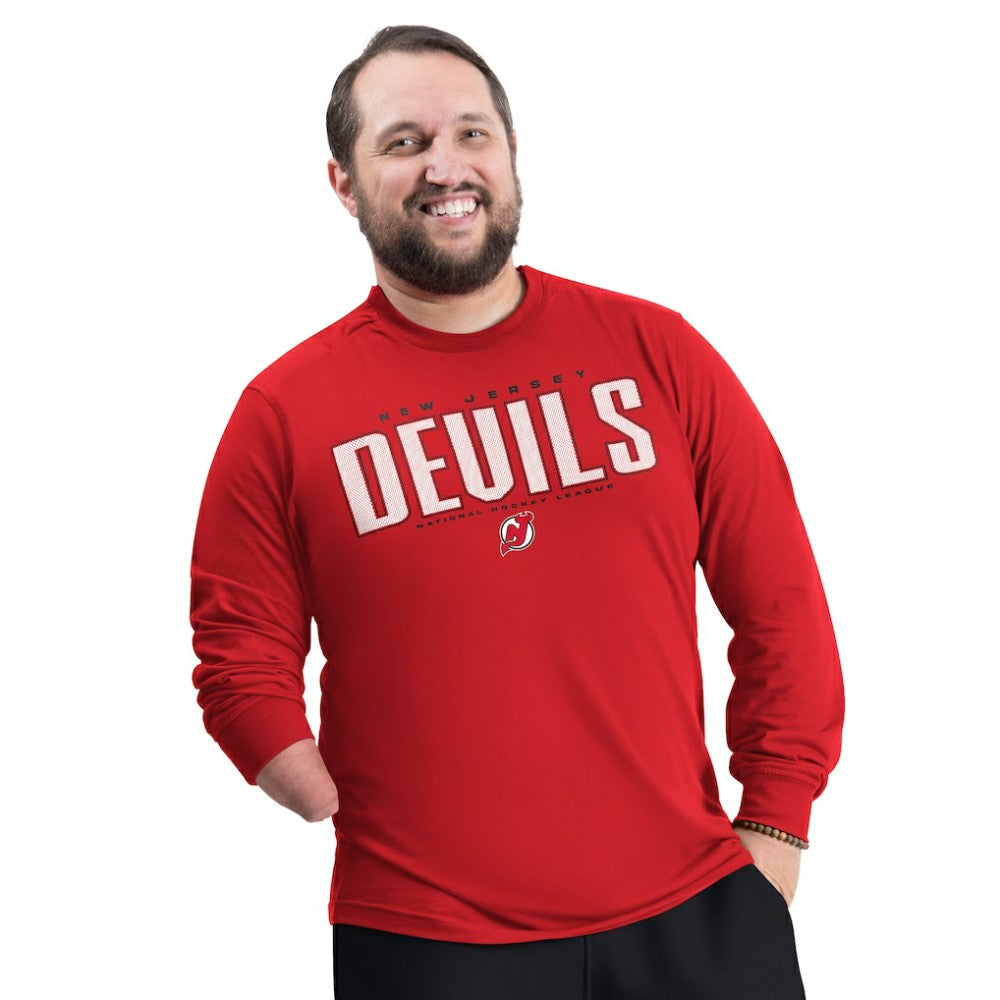 New Jersey Devils G-III Sports by Carl Banks Adaptive Mesh Effect Long Sleeve T-Shirt Discount