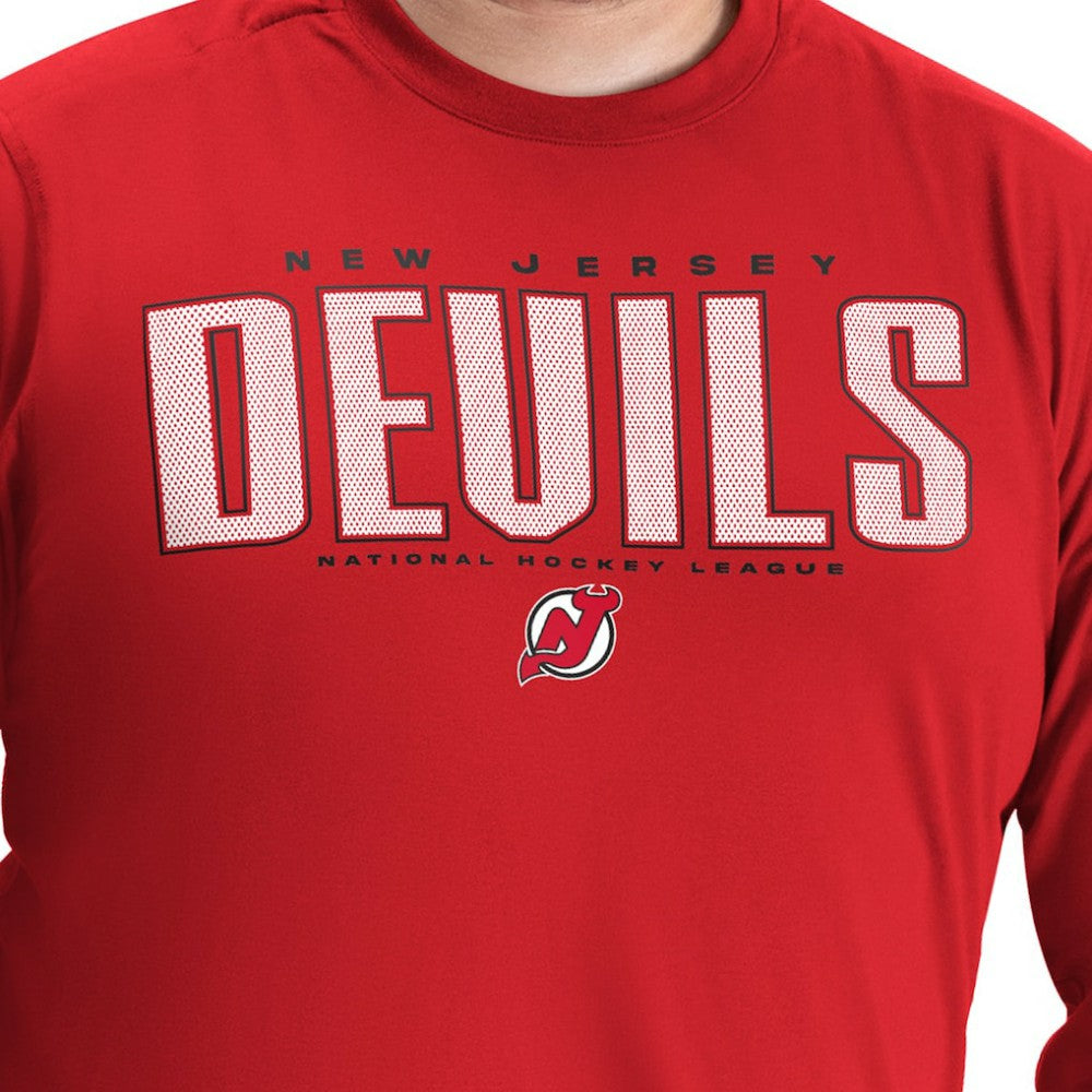 New Jersey Devils G-III Sports by Carl Banks Adaptive Mesh Effect Long Sleeve T-Shirt Discount