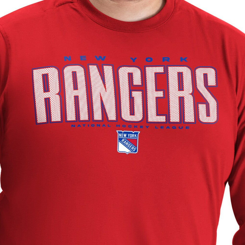 New York Rangers G-III Sports by Carl Banks Adaptive Mesh Effect Long Sleeve T-Shirt Sale