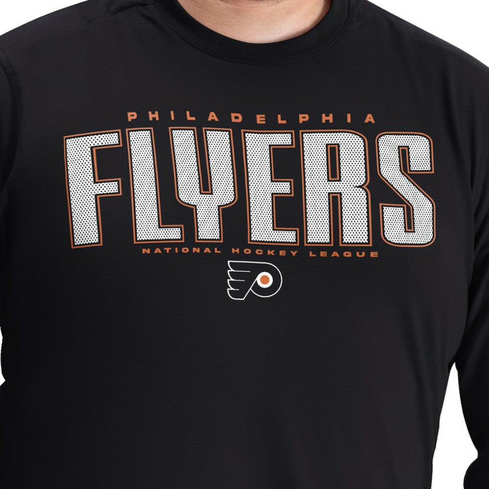 Philadelphia Flyers G-III Sports by Carl Banks Adaptive Mesh Effect Long Sleeve T-Shirt Outlet