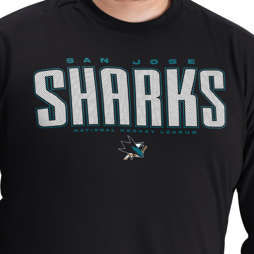 San Jose Sharks G-III Sports by Carl Banks Adaptive Mesh Effect Long Sleeve T-Shirt Discount