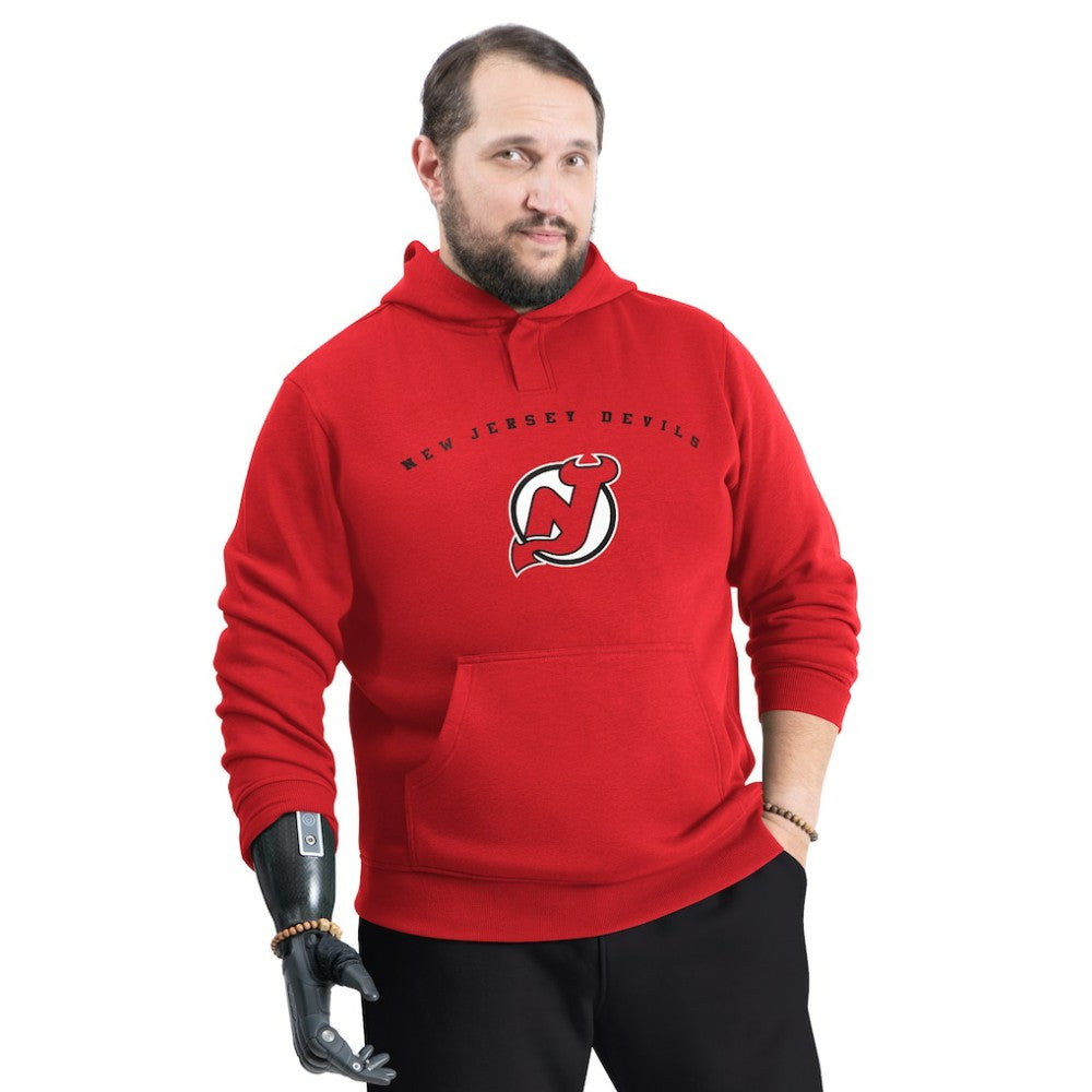 New Jersey Devils G-III Sports by Carl Banks Adaptive Classic Team Arc Fleece Hoodie Sale