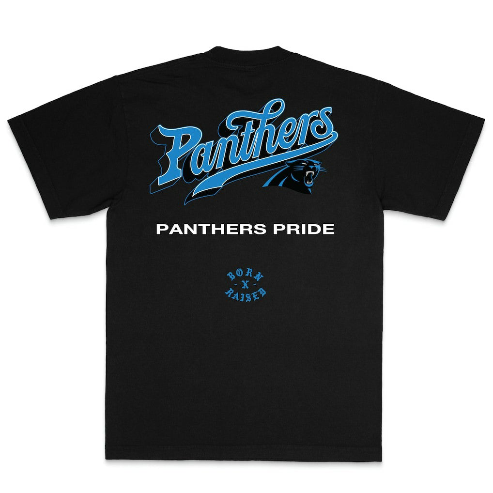 Carolina Panthers  Born x Raised Unisex Pro Script T-Shirt