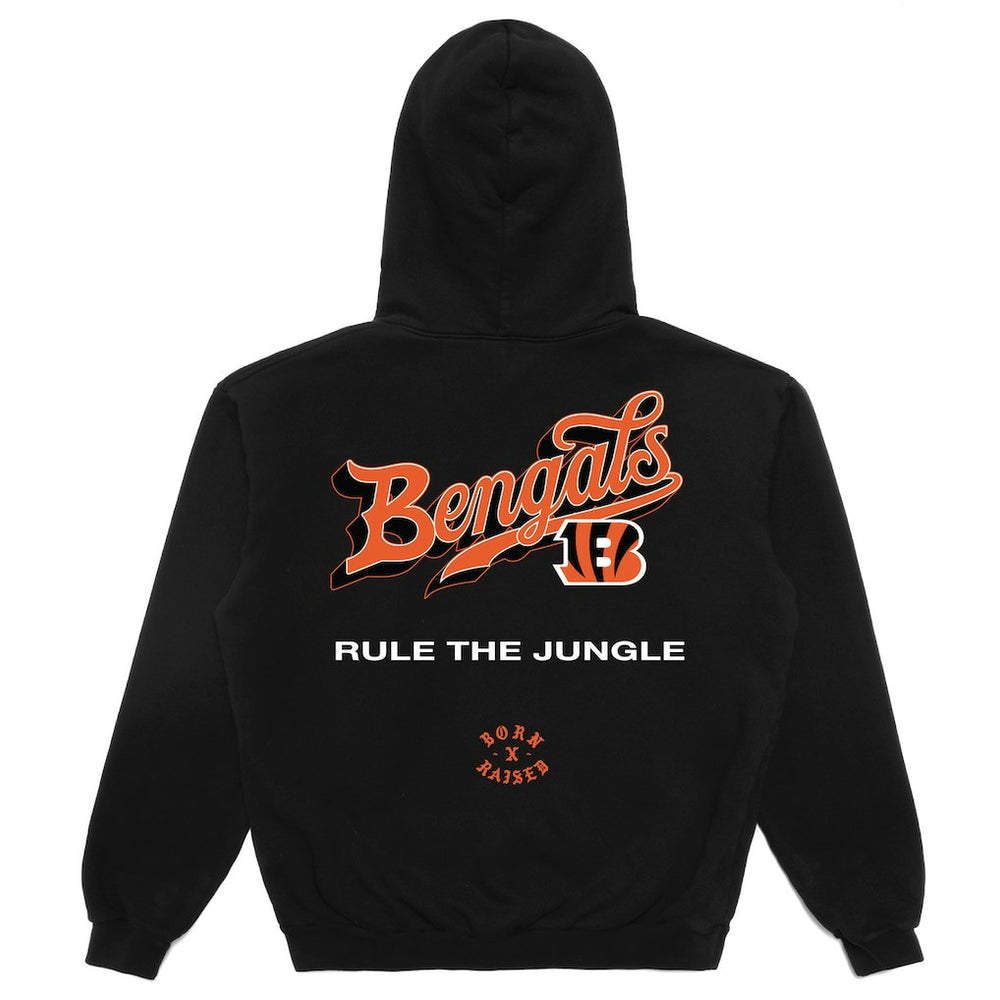 Cincinnati Bengals  Born x Raised Unisex Pro Script Hoodie