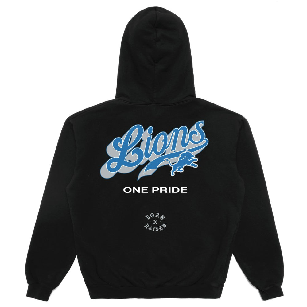 Detroit Lions  Born x Raised Unisex Pro Script Hoodie