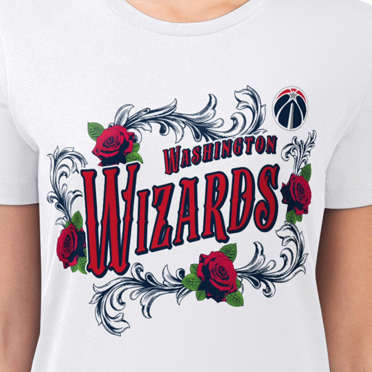 Washington Wizards G-III 4Her by Carl Banks Women's Super-Slim Fit Lightweight Roses Crew Neck T-Shirt For Sale
