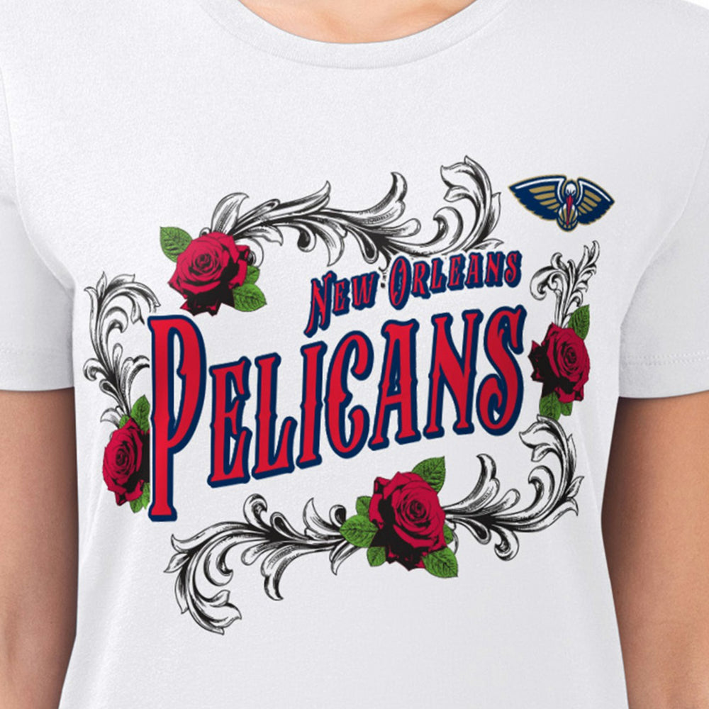 New Orleans Pelicans G-III 4Her by Carl Banks Women's Super-Slim Fit Lightweight Roses Crew Neck T-Shirt Discount
