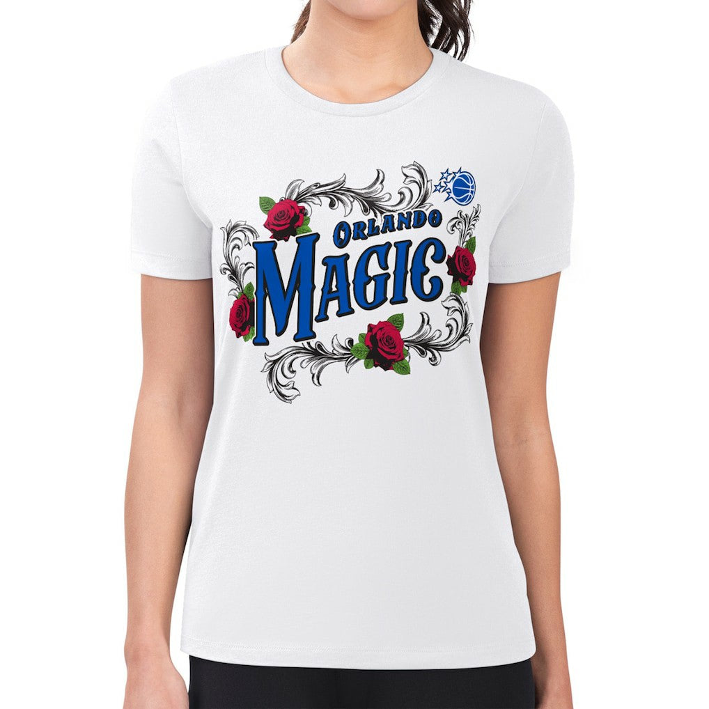 Orlando Magic G-III 4Her by Carl Banks Women's Super-Slim Fit Lightweight Roses Crew Neck T-Shirt Online