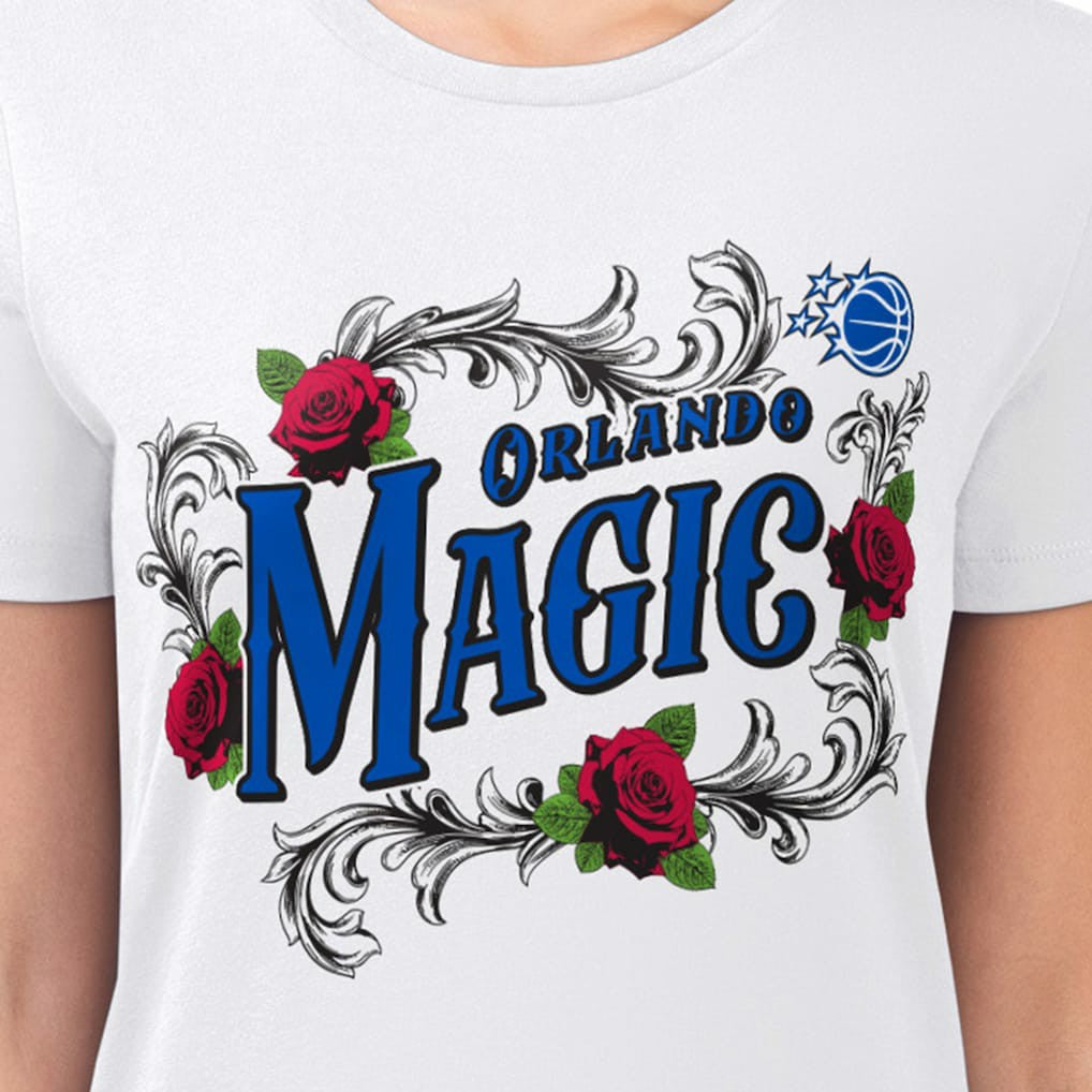 Orlando Magic G-III 4Her by Carl Banks Women's Super-Slim Fit Lightweight Roses Crew Neck T-Shirt Online