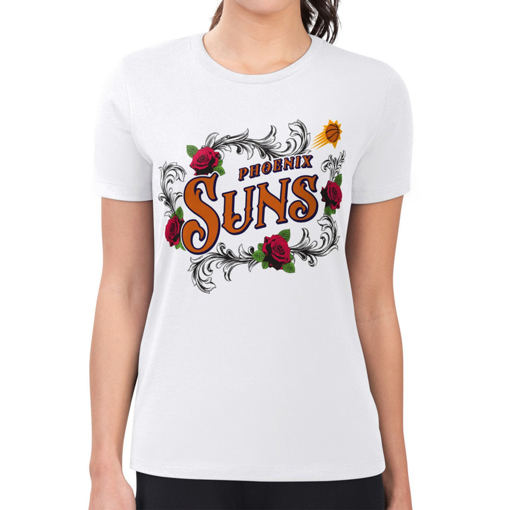 Phoenix Suns G-III 4Her by Carl Banks Women's Super-Slim Fit Lightweight Roses Crew Neck T-Shirt On Sale