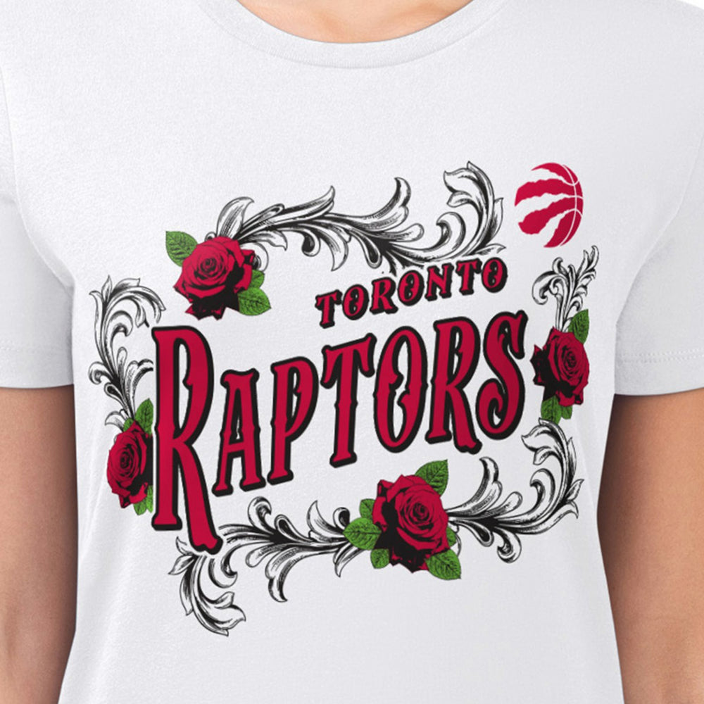 Toronto Raptors G-III 4Her by Carl Banks Women's Super-Slim Fit Lightweight Roses Crew Neck T-Shirt Outlet