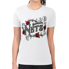 Brooklyn Nets G-III 4Her by Carl Banks Women's Super-Slim Fit Lightweight Roses Crew Neck T-Shirt Discount